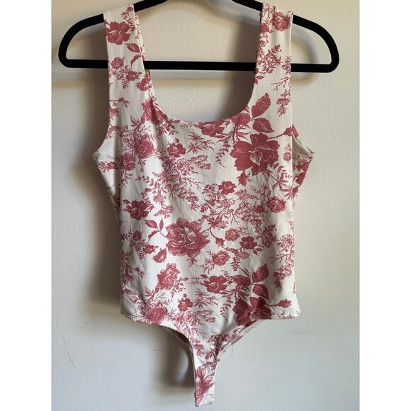 Francesca's Tops - Mi Ami Francesca’s Toile Floral Bodysuit Cottagecore Coquette Tank L
